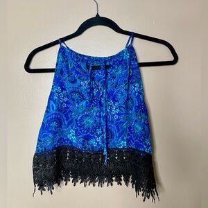 Blue and Turquoise Halter Top